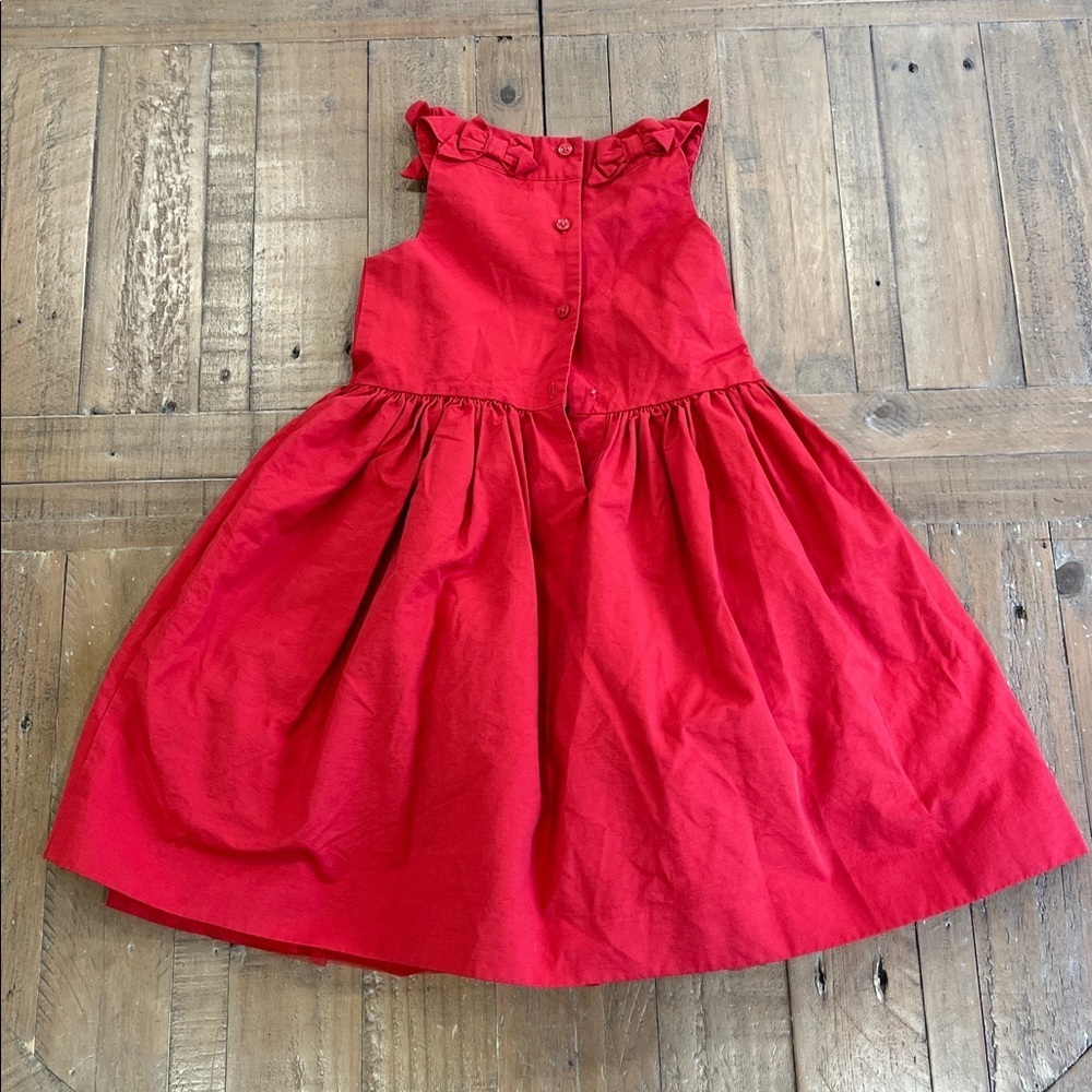 Janie and jack bow collar party dress girls size 5 formal holiday Christmas - Picture 6 of 7